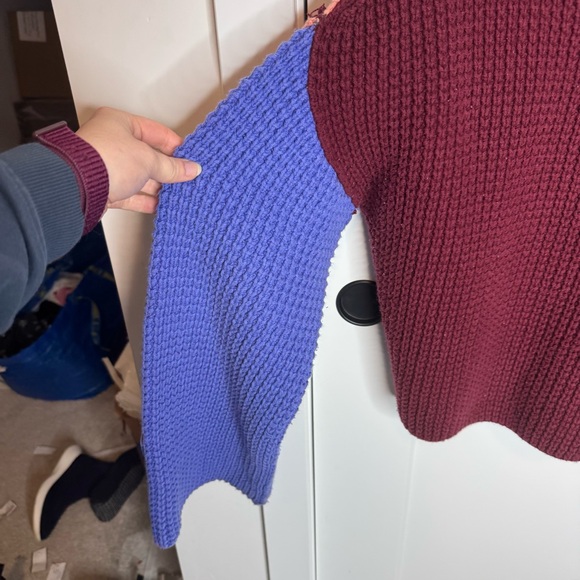 Free People Party City Oversized Chunky Knit Turtleneck Sweater Size Small - Picture 3 of 6